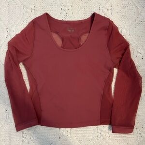 Athleta Women's Burgundy Long Sleeve Top